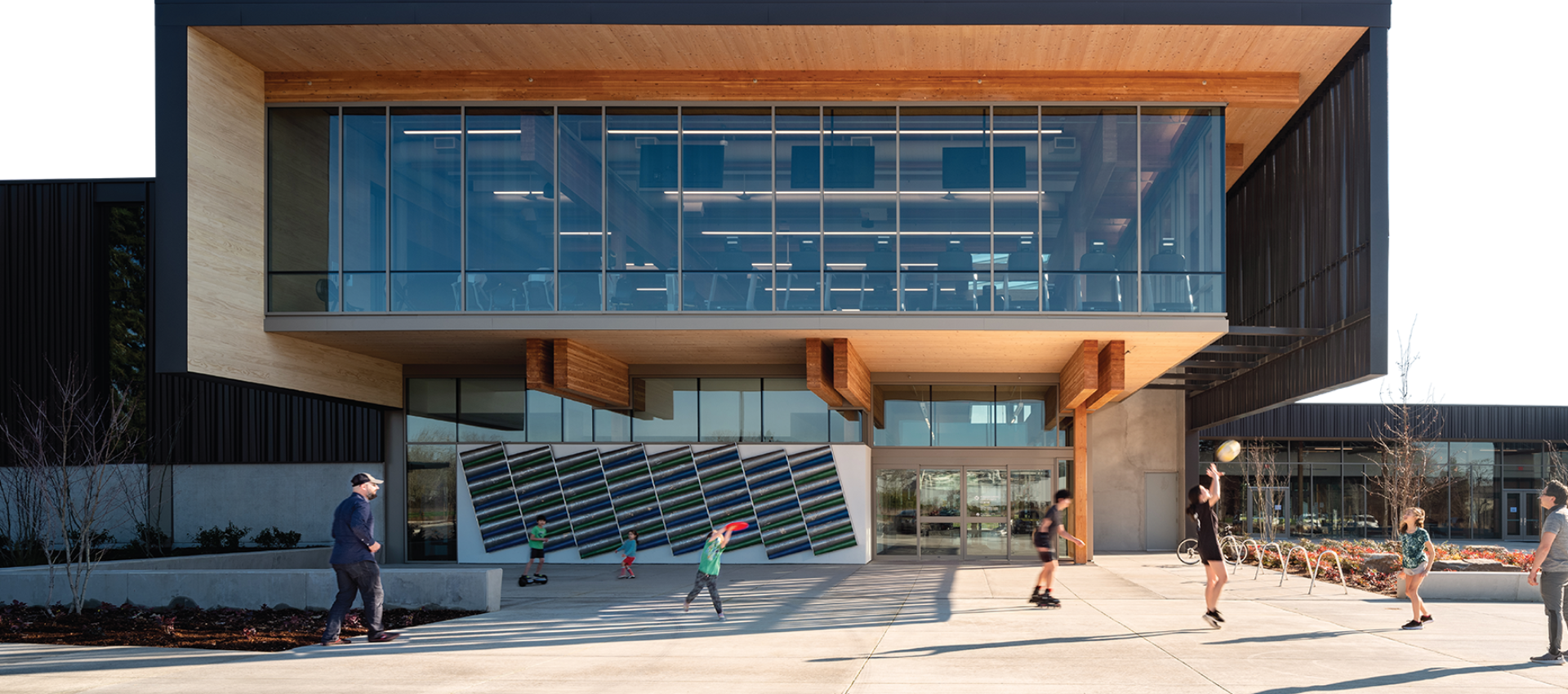 Hidden Creek Community Center in Hillsboro, Oregon - one of the first mass timber community centers in the country