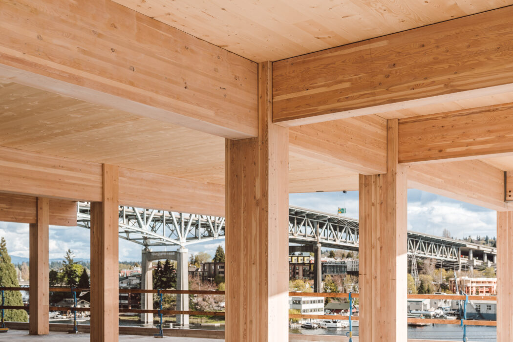 Mass Timber floor layout at Northlake Commons, a full-scale timber structure in Seattle, WA.