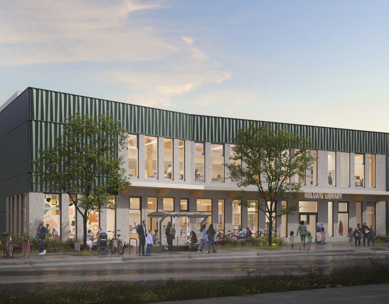 Holgate Library designed by Bora Architects is a mass timber library in SE Portland