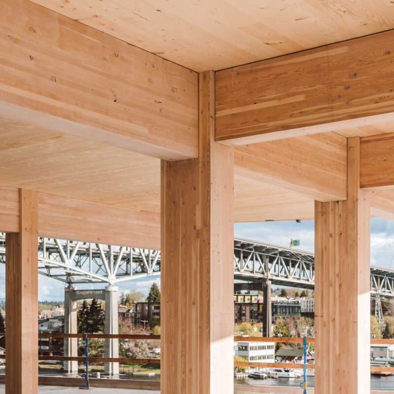 Mass Timber floor layout at Northlake Commons, a full-scale timber structure in Seattle, WA.